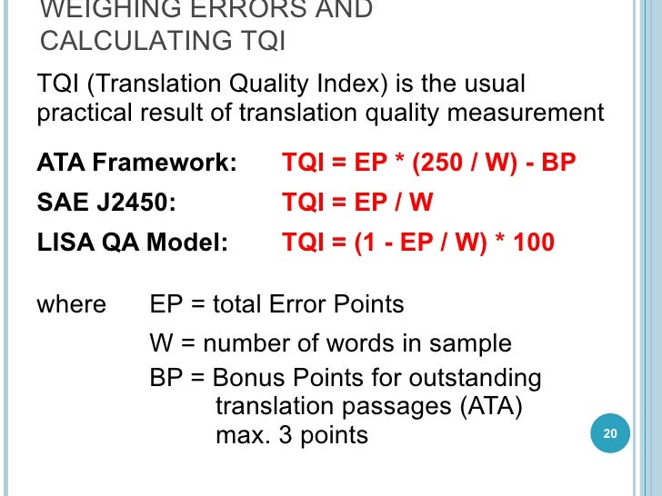 House a model for translation quality assessment House a model for translation quality assessment